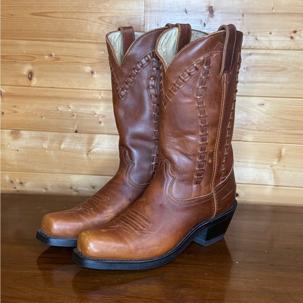 Vintage Brown Leather Durango RD5002 Western Woman’s Cowboy Boots